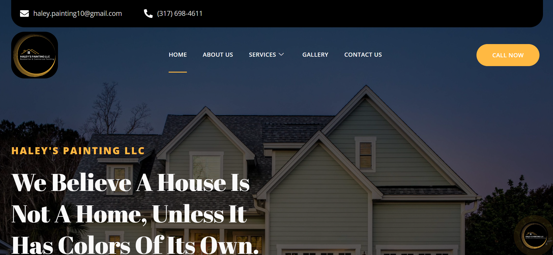Haley's Painting LLC website screenshot